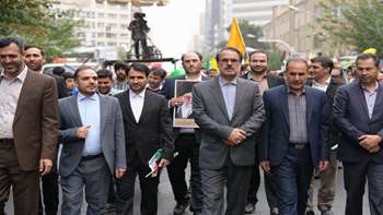 رئیس سازمان بازرسی در راهپیمایی یوم الله 13 آبان 